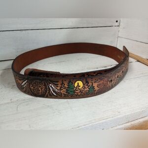 Gelante Genuine Full Grain Leather Belt Strap without Buckle Wolves XL 42-44.